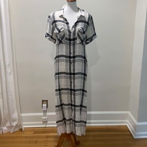 Women's Linen Belted Maxi Dress